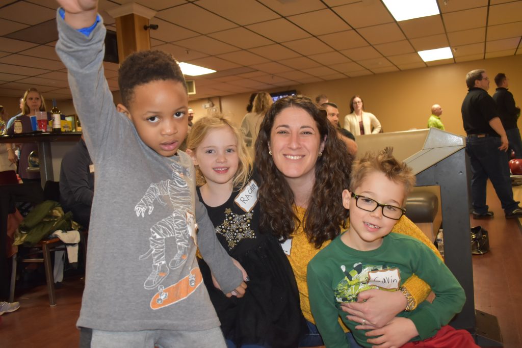 Jill Lipman Beck with children at Strike Out Hunger