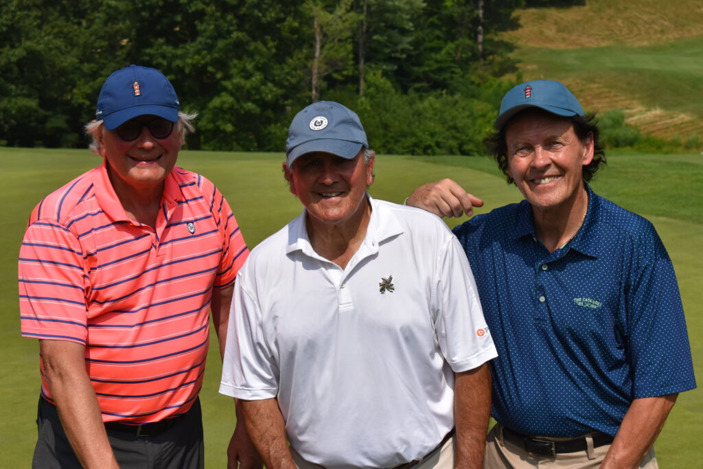 Chas Avalli, Bill Pietragallo and Ken Horoho pause for a photo during the 29th Annual ACBA Golf Tournament at Diamond Run Golf Club.